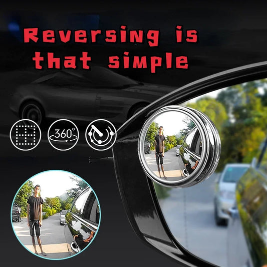 Universal 360-degree rotating car mirrors Blind spot mirror view One pair