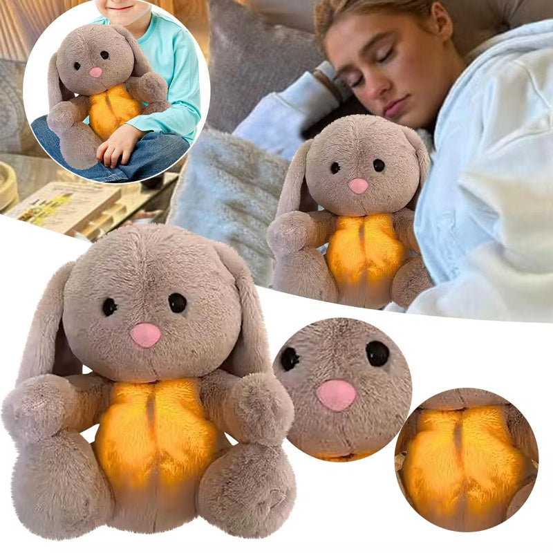 Lapin respirant apaisant jouet sensoriel en peluche avec soulager l'anxiété Bunny Couette respire pour bébé concilié nouveau-né