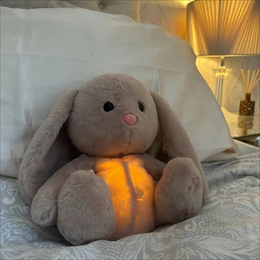 Lapin respirant apaisant jouet sensoriel en peluche avec soulager l'anxiété Bunny Couette respire pour bébé concilié nouveau-né